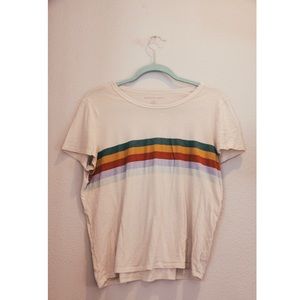 American Eagle Rainbow Striped T-Shirt